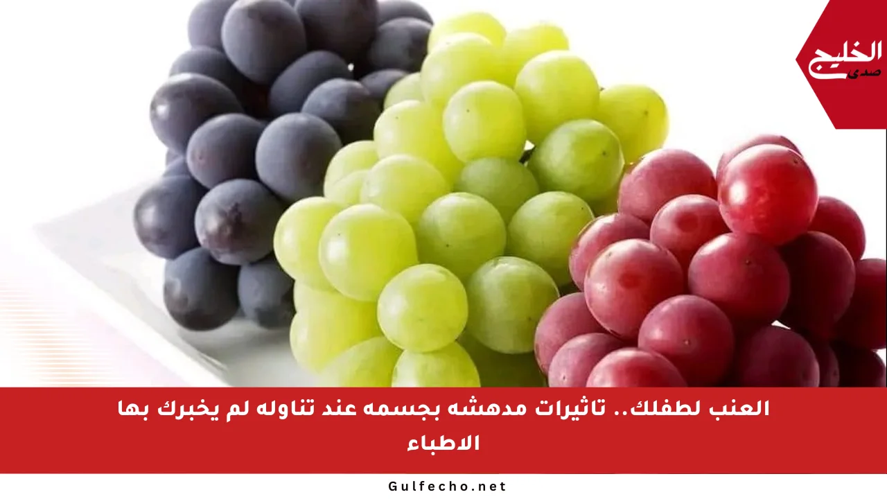 العنب لطفلك.. تأثيرات مدهشة بجسمه عند تناوله لم يخبرك بها الأطباء